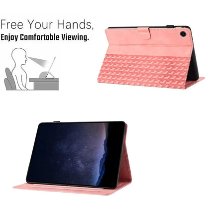 For Samsung Galaxy Tab A9+ TPU Case Leather Card Holder Tablet Cover Building Blocks Imprinted