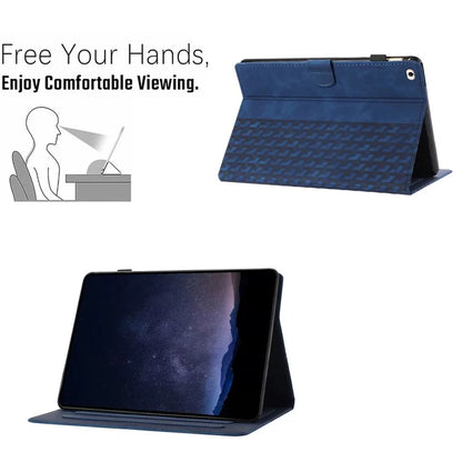 For iPad 9.7 (2017) / (2018) Anti-Scratch Building Blocks Imprinted Tablet Cover