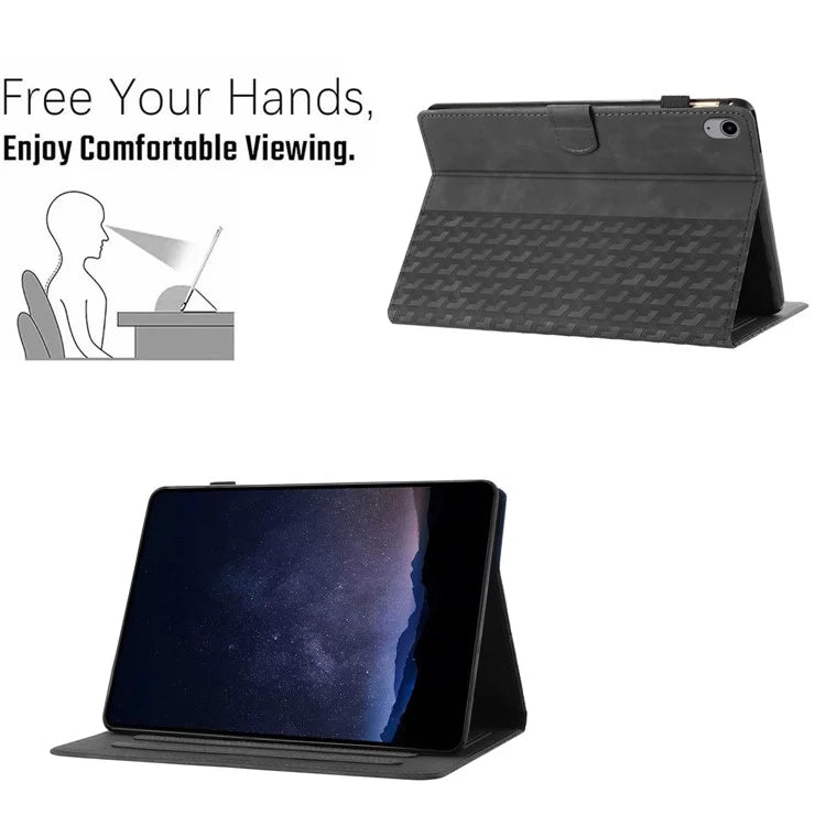 For iPad 10.9 (2022) Cover Imprinted Shockproof PU Leather Tablet Case with Card Slots
