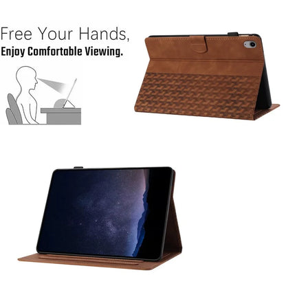 For iPad 10.9 (2022) Cover Imprinted Shockproof PU Leather Tablet Case with Card Slots