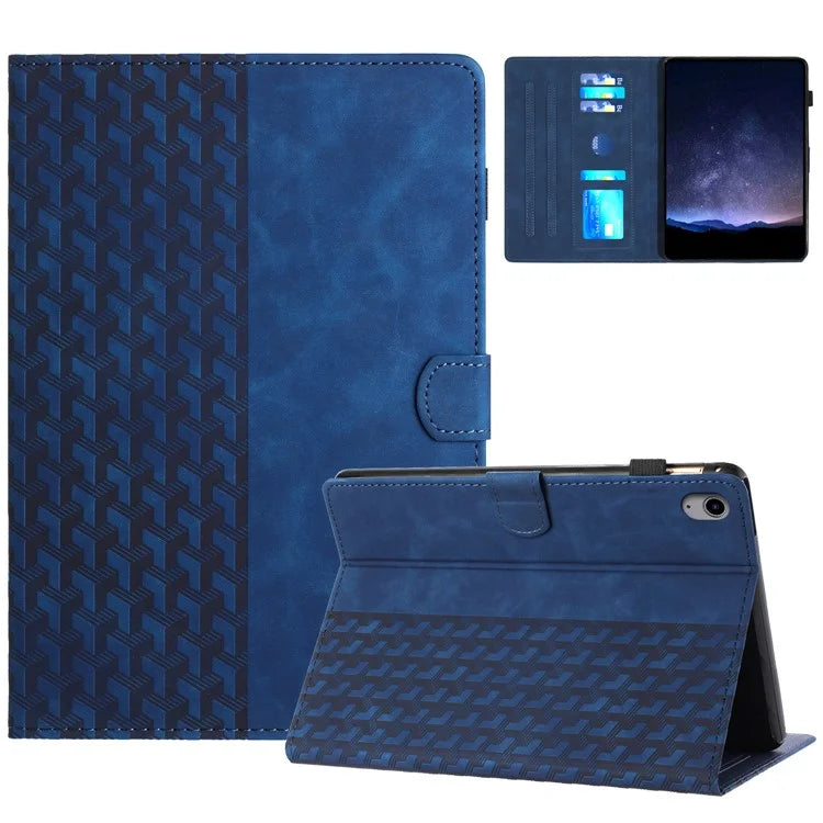 For iPad 10.9 (2022) Cover Imprinted Shockproof PU Leather Tablet Case with Card Slots