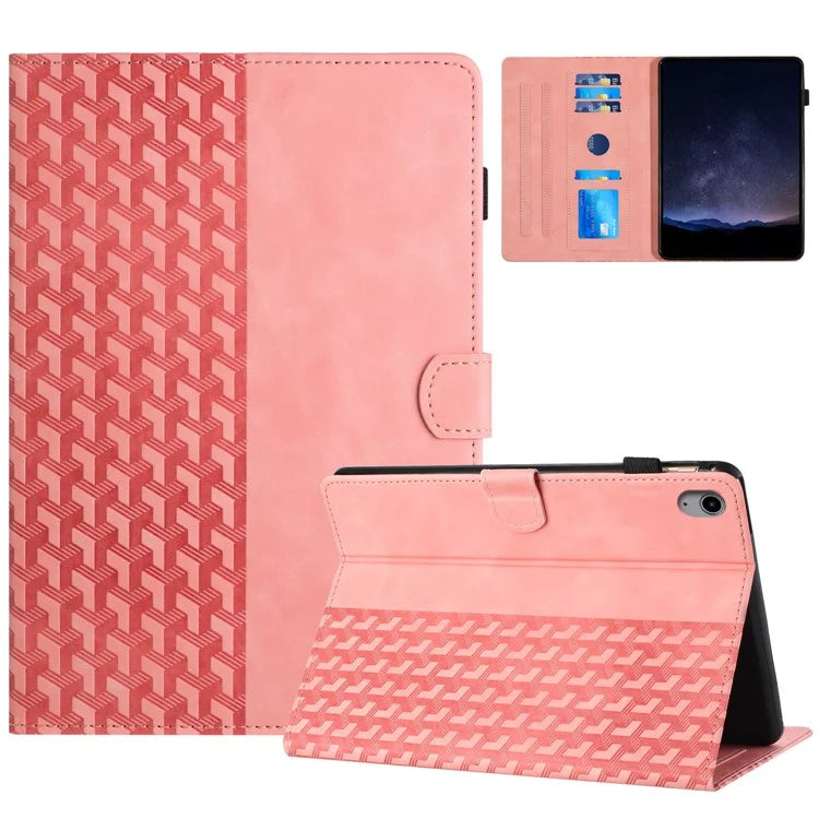 For iPad 10.9 (2022) Cover Imprinted Shockproof PU Leather Tablet Case with Card Slots