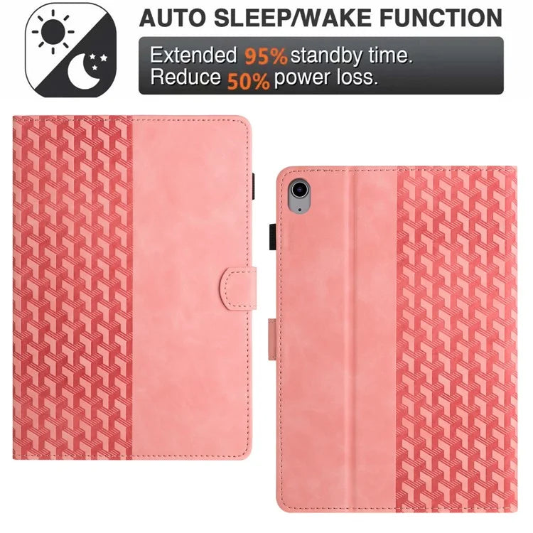 For iPad 10.9 (2022) Cover Imprinted Shockproof PU Leather Tablet Case with Card Slots