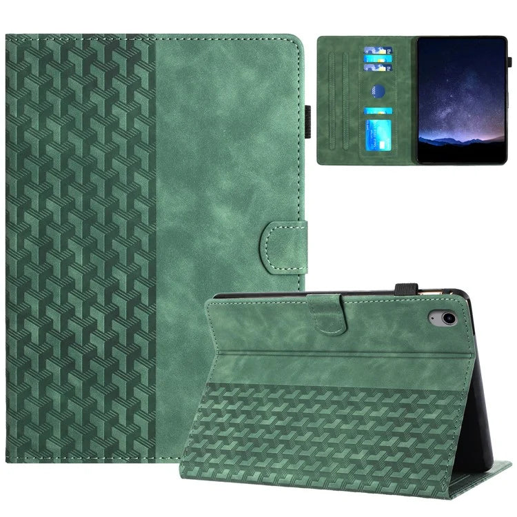 For iPad 10.9 (2022) Cover Imprinted Shockproof PU Leather Tablet Case with Card Slots