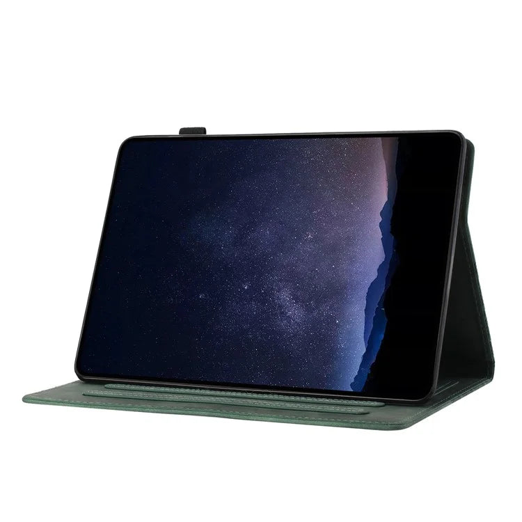 For iPad 10.9 (2022) Cover Imprinted Shockproof PU Leather Tablet Case with Card Slots