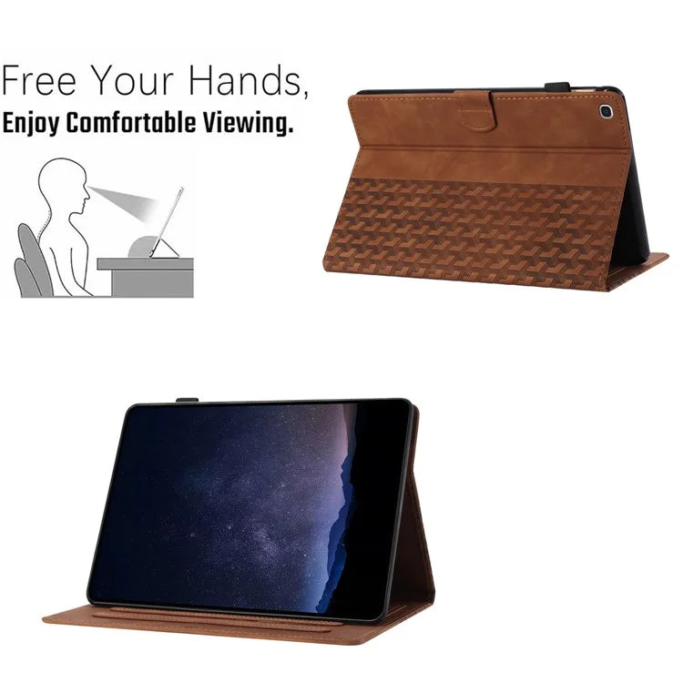 For Samsung Galaxy Tab S6 Lite (2020) (2022) (2024) P610 Imprinted PU Leather Tablet Case with Card Slot