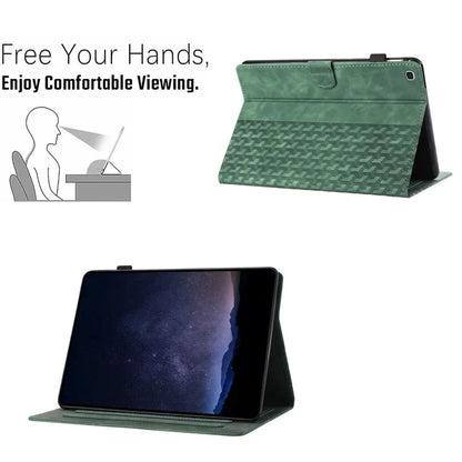 For Samsung Galaxy Tab S6 Lite (2020) (2022) (2024) P610 Imprinted PU Leather Tablet Case with Card Slot