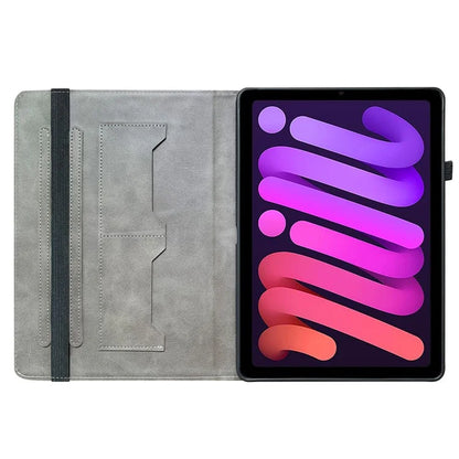For iPad mini (2021) Case Pattern PU Leather Stand Folio Tablet Cover with Card Holder