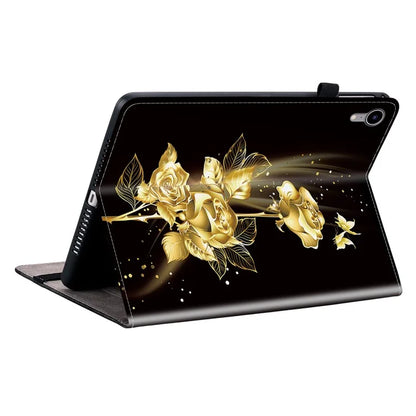 For iPad mini (2021) Case Pattern PU Leather Stand Folio Tablet Cover with Card Holder