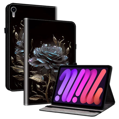 For iPad mini (2021) Case Pattern PU Leather Stand Folio Tablet Cover with Card Holder