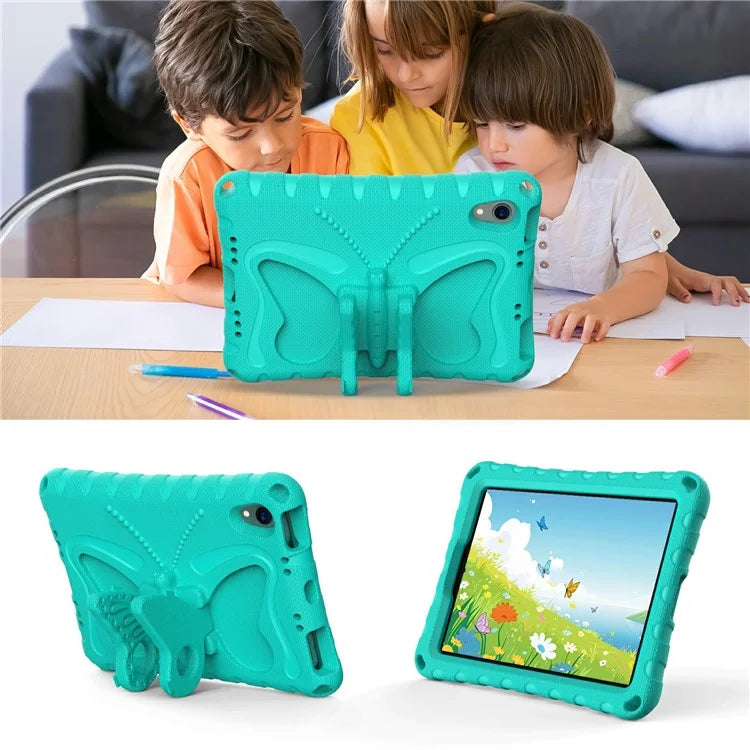 For iPad mini (2021) Case with Shoulder Strap Butterfly Kickstand Tablet EVA Cover