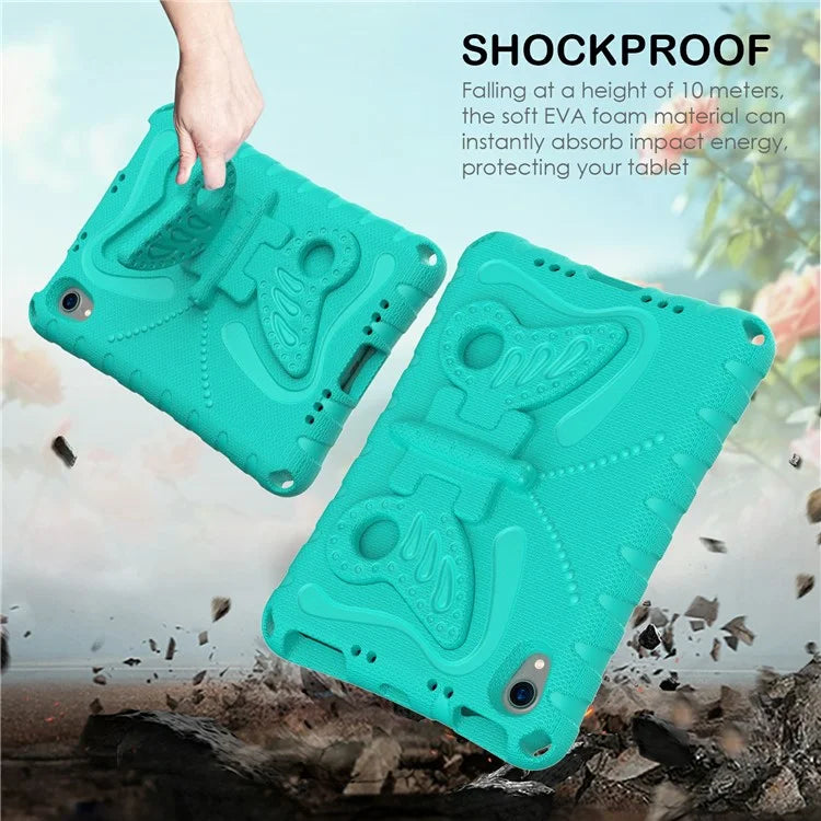 For iPad mini (2021) Case with Shoulder Strap Butterfly Kickstand Tablet EVA Cover