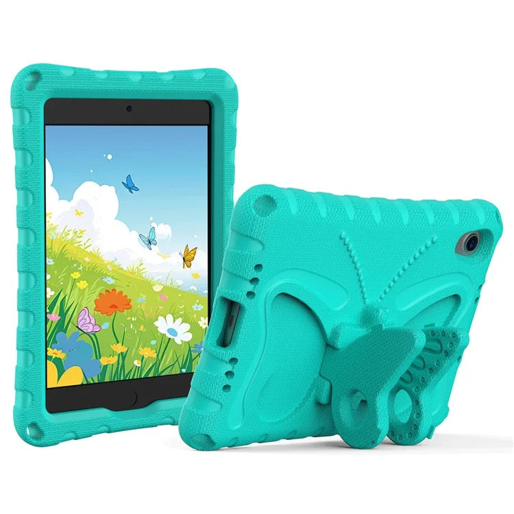 For iPad mini (2021) Case with Shoulder Strap Butterfly Kickstand Tablet EVA Cover