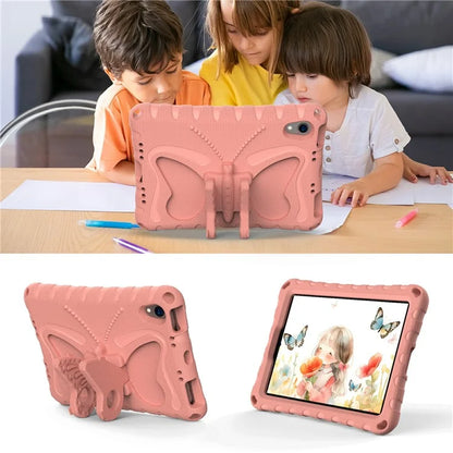 For iPad mini (2021) Case with Shoulder Strap Butterfly Kickstand Tablet EVA Cover