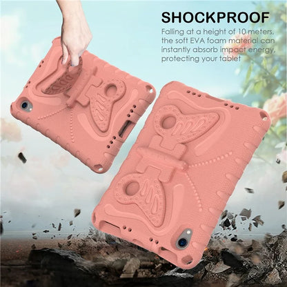 For iPad mini (2021) Case with Shoulder Strap Butterfly Kickstand Tablet EVA Cover