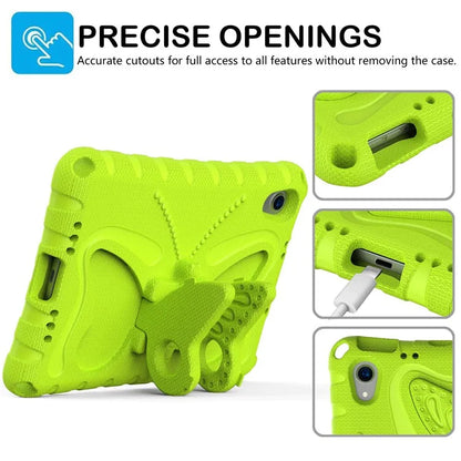 For iPad mini (2021) Case with Shoulder Strap Butterfly Kickstand Tablet EVA Cover