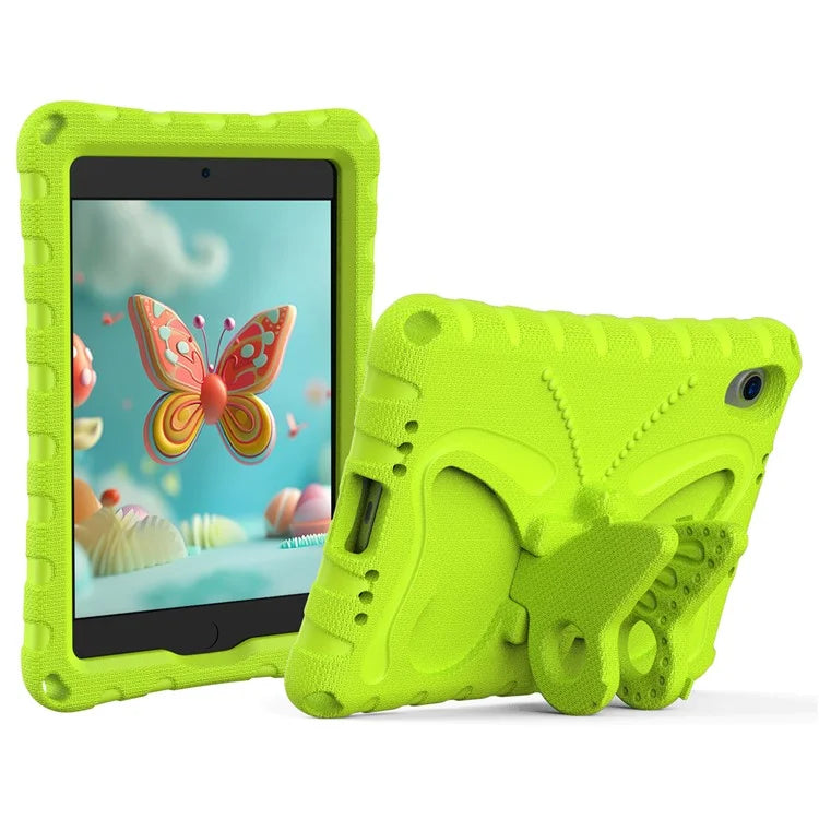 For iPad mini (2021) Case with Shoulder Strap Butterfly Kickstand Tablet EVA Cover