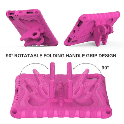 For iPad mini (2021) Case with Shoulder Strap Butterfly Kickstand Tablet EVA Cover