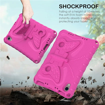 For iPad mini (2021) Case with Shoulder Strap Butterfly Kickstand Tablet EVA Cover