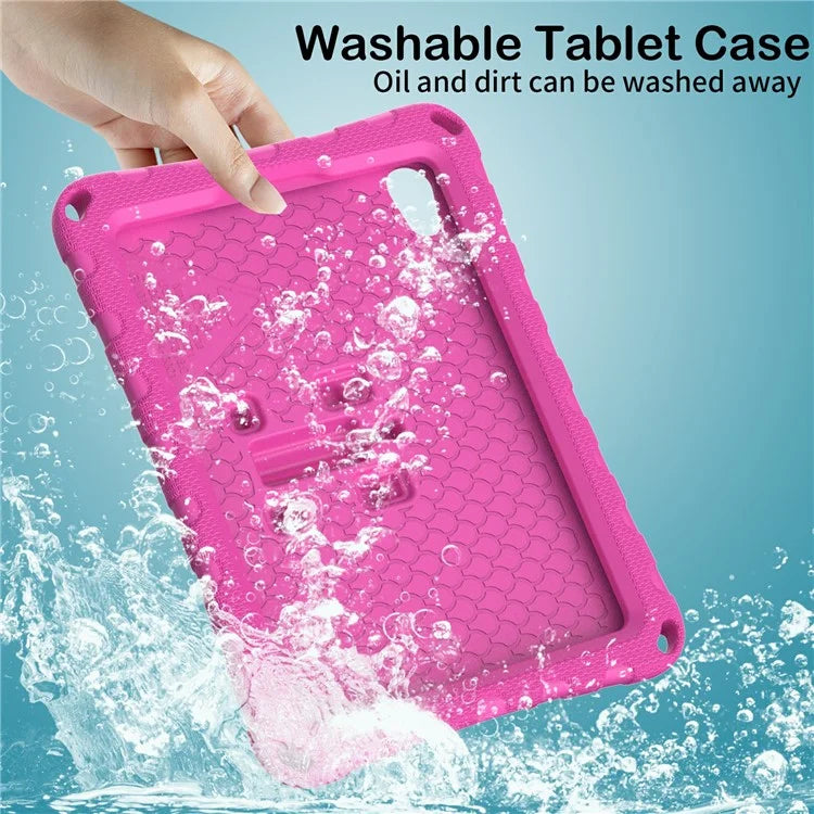 For iPad mini (2021) Case with Shoulder Strap Butterfly Kickstand Tablet EVA Cover