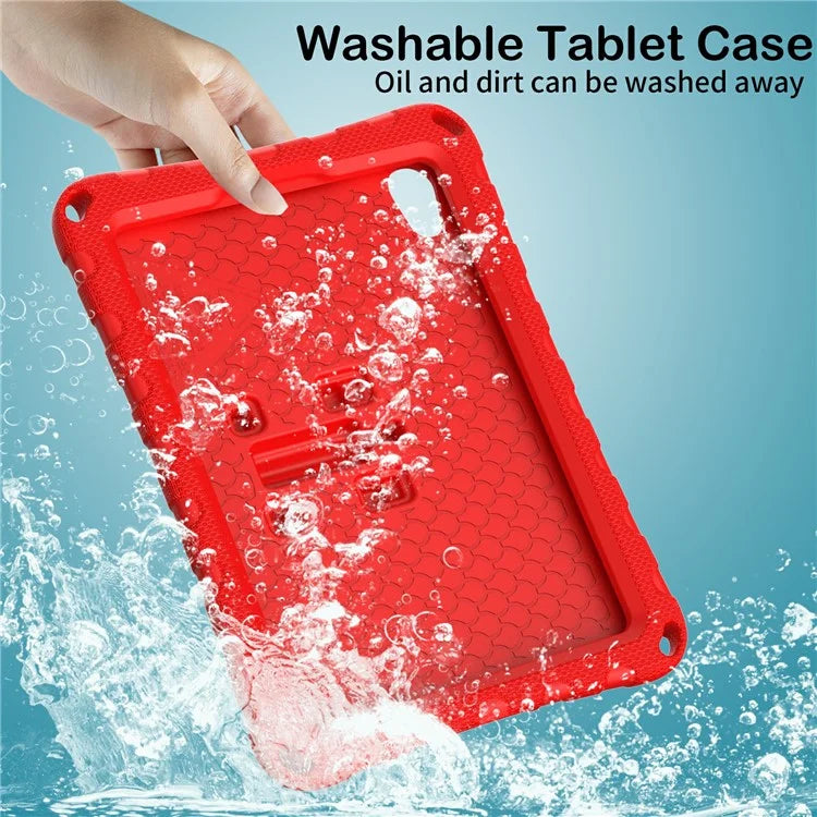 For iPad mini (2021) Case with Shoulder Strap Butterfly Kickstand Tablet EVA Cover