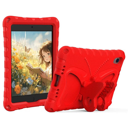 For iPad mini (2021) Case with Shoulder Strap Butterfly Kickstand Tablet EVA Cover