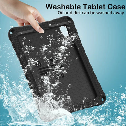 For iPad mini (2021) Case with Shoulder Strap Butterfly Kickstand Tablet EVA Cover