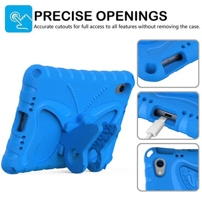 For iPad mini (2021) Case with Shoulder Strap Butterfly Kickstand Tablet EVA Cover