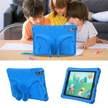 For iPad Air (2013) / Air 2 / iPad 9.7-inch (2017) / (2018) EVA Case Butterfly Kickstand Tablet Cover with Shoulder Strap