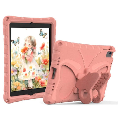 For iPad Air (2013) / Air 2 / iPad 9.7-inch (2017) / (2018) EVA Case Butterfly Kickstand Tablet Cover with Shoulder Strap