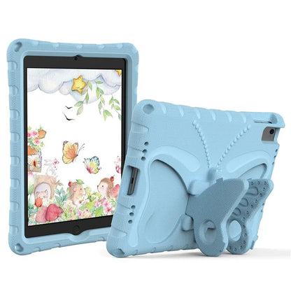For iPad Air (2013) / Air 2 / iPad 9.7-inch (2017) / (2018) EVA Case Butterfly Kickstand Tablet Cover with Shoulder Strap