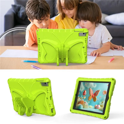 For iPad Air (2013) / Air 2 / iPad 9.7-inch (2017) / (2018) EVA Case Butterfly Kickstand Tablet Cover with Shoulder Strap