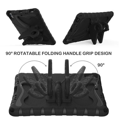 For iPad Air (2013) / Air 2 / iPad 9.7-inch (2017) / (2018) EVA Case Butterfly Kickstand Tablet Cover with Shoulder Strap