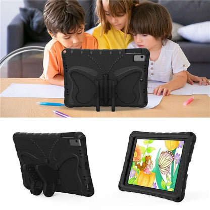 For iPad Air (2013) / Air 2 / iPad 9.7-inch (2017) / (2018) EVA Case Butterfly Kickstand Tablet Cover with Shoulder Strap