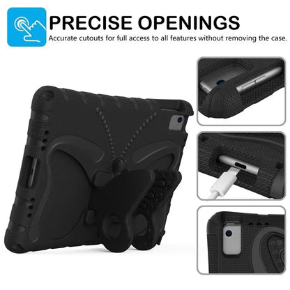 For iPad Air (2013) / Air 2 / iPad 9.7-inch (2017) / (2018) EVA Case Butterfly Kickstand Tablet Cover with Shoulder Strap