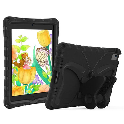 For iPad Air (2013) / Air 2 / iPad 9.7-inch (2017) / (2018) EVA Case Butterfly Kickstand Tablet Cover with Shoulder Strap