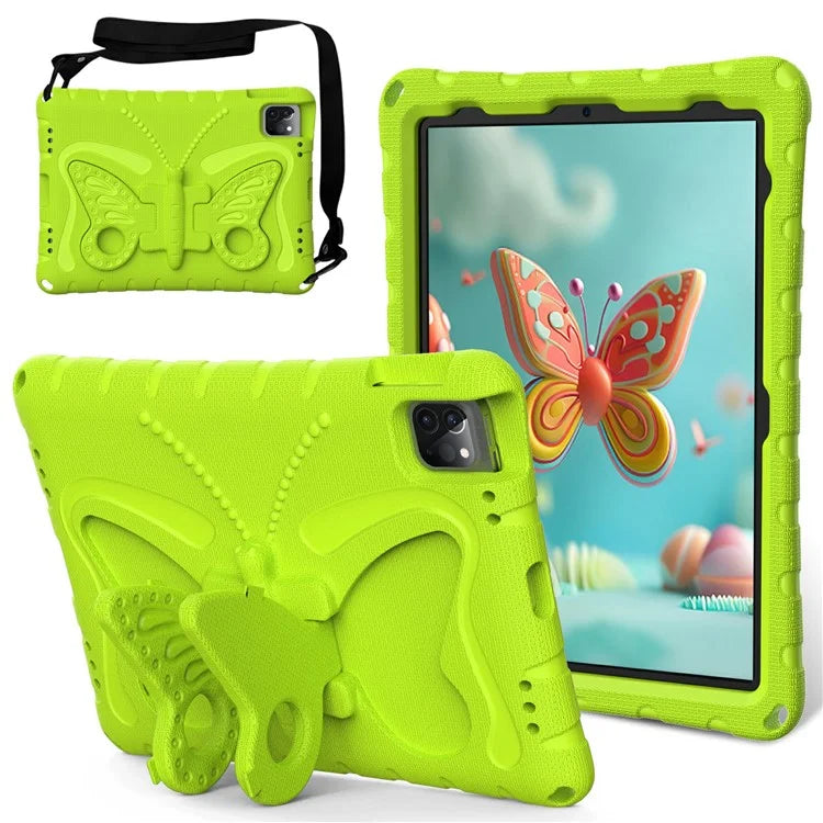 For iPad Air 11 (2024) / Pro 11 (2024) / (2018) / (2020) / (2021) / (2022) / Air (2020) / (2022) / 10.9 (2022) Case EVA Butterfly Kickstand