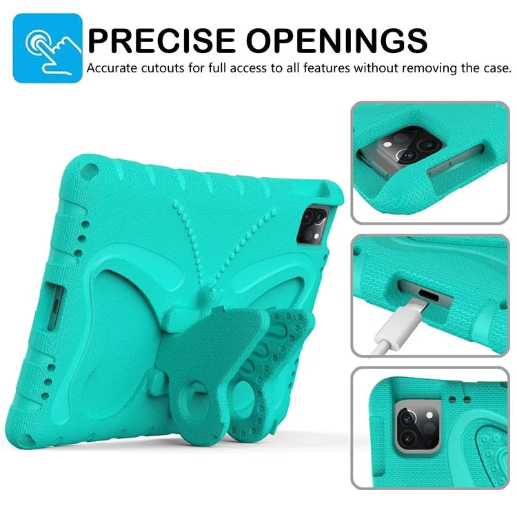 For iPad Air 11 (2024) / Pro 11 (2024) / (2018) / (2020) / (2021) / (2022) / Air (2020) / (2022) / 10.9 (2022) Case Butterfly Kickstand