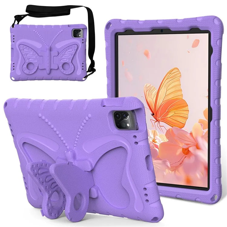 For iPad Air 11 (2024) / Pro 11 (2024) / (2018) / (2020) / (2021) / (2022) / Air (2020) / (2022) / 10.9 (2022) Case Butterfly Kickstand