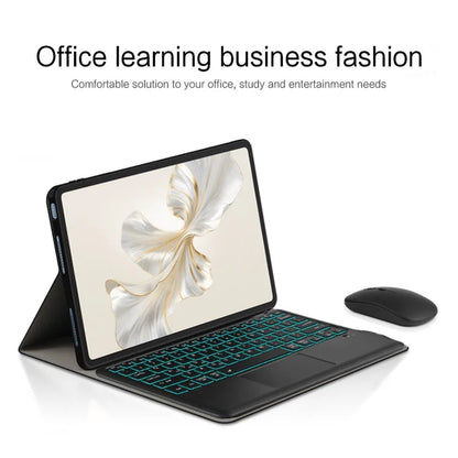 For Samsung Galaxy Tab S9 Ultra Tablet Case PC+TPU+PU Leather Shell + Bluetooth Keyboard with Touchpad
