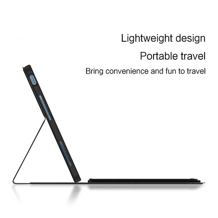 For Samsung Galaxy Tab S9 Ultra Tablet Case PC+TPU+PU Leather Shell + Bluetooth Keyboard with Touchpad