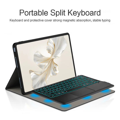 For Samsung Galaxy Tab S9 Ultra Tablet Case PC+TPU+PU Leather Shell + Bluetooth Keyboard with Touchpad