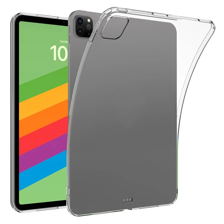 For iPad Pro 11 (2024) Back Case HD Transparent TPU Tablet Cover