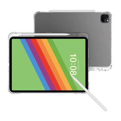 For iPad Pro 11 (2024) Case Transparent Flexible TPU Back Cover with Pencil Holder