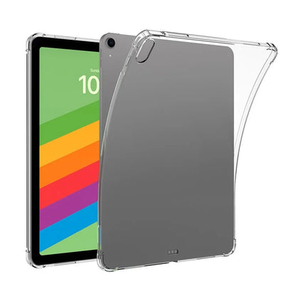 For iPad Air 11 (2024) Case TPU Drop-Resistant Clear Tablet Cover + Tempered Glass Screen Film