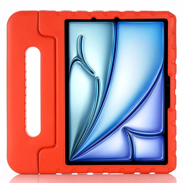 For iPad Air 11 (2024) EVA Case Kids-Friendly Handle Tablet Cover with Kickstand