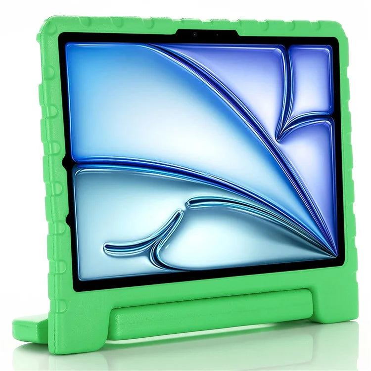 For iPad Air 11 (2024) EVA Case Kids-Friendly Handle Tablet Cover with Kickstand