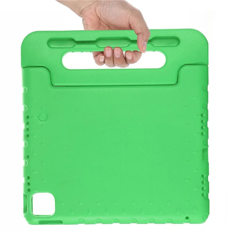 For iPad Air 11 (2024) EVA Case Kids-Friendly Handle Tablet Cover with Kickstand