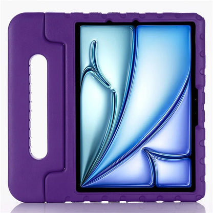 For iPad Air 11 (2024) EVA Case Kids-Friendly Handle Tablet Cover with Kickstand