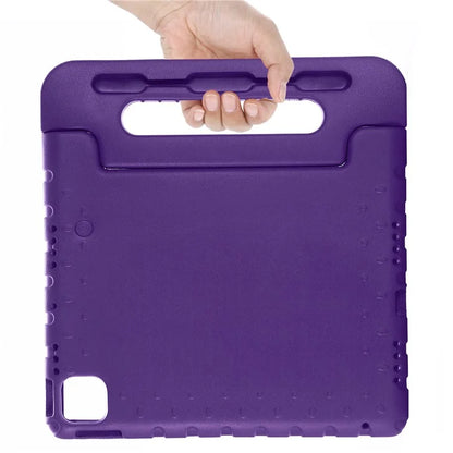 For iPad Air 11 (2024) EVA Case Kids-Friendly Handle Tablet Cover with Kickstand